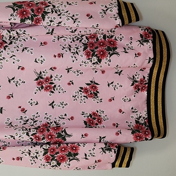 Rodarte printed mini sweatshirt dress  embroidered and glitter accents SZ Meduim - Picture 15 of 16